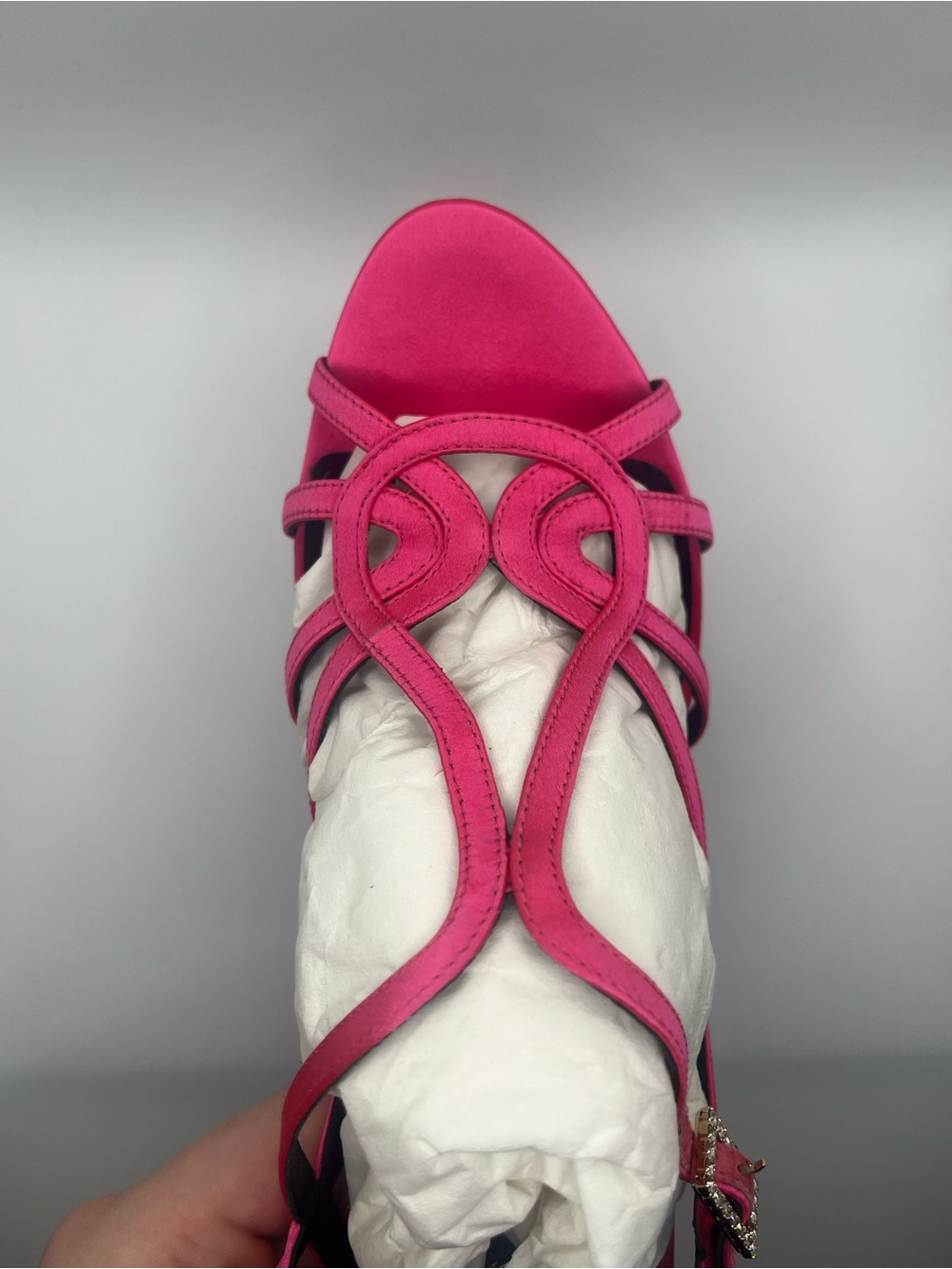 Roger Vivier — Hot Pink Strappy Platform Sandals